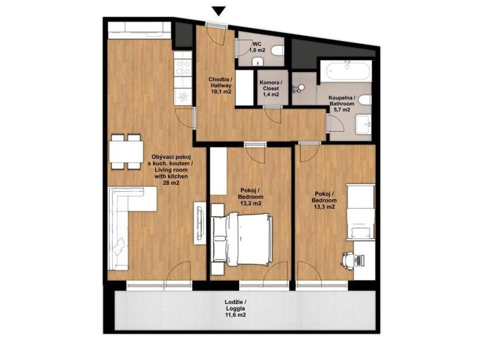 Luxury Apartment In Prague And Free Parking Esterno foto